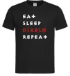 Чоловіча футболка Eat sleep Diablo repeat Чорний фото