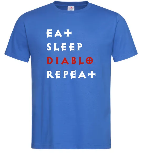 Чоловіча футболка Eat sleep Diablo repeat Яскраво-синій фото