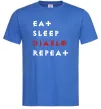 Чоловіча футболка Eat sleep Diablo repeat Яскраво-синій фото