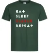 Чоловіча футболка Eat sleep Diablo repeat Темно-зелений фото