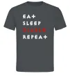 Чоловіча футболка Eat sleep Diablo repeat Графіт фото