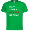 Чоловіча футболка Eat sleep Diablo repeat Зелений фото