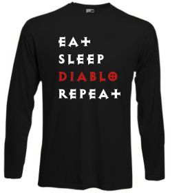 Лонгслив Eat sleep Diablo repeat Лонгслив Eat sleep Diablo repeat