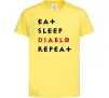 Дитяча футболка Eat sleep Diablo repeat Лимонний Дитяча футболка Eat sleep Diablo repeat Лимонний фото
