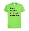 Детская футболка Eat sleep Diablo repeat Лаймовый фото