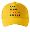 Кепка Eat sleep Diablo repeat Сонячно жовтий фото