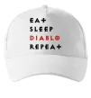 Кепка Eat sleep Diablo repeat Білий фото