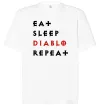 Футболка Оверсайз Eat sleep Diablo repeat Білий фото