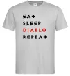 Чоловіча футболка Eat sleep Diablo repeat Сірий фото
