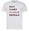 Чоловіча футболка Eat sleep Diablo repeat Білий фото
