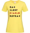 Жіноча футболка Eat sleep Diablo repeat Лимонний Жіноча футболка Eat sleep Diablo repeat Лимонний фото