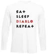 Лонгслів Eat sleep Diablo repeat Білий фото