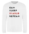 Світшот Eat sleep Diablo repeat Білий фото