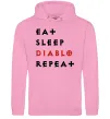 Мужская толстовка (худи) Eat sleep Diablo repeat Розовый фото