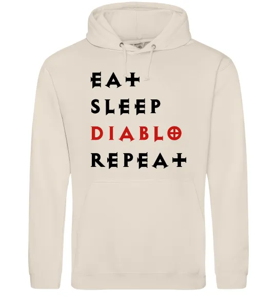 Чоловіча толстовка (худі) Eat sleep Diablo repeat Таш фото