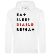 Жіноча толстовка (худі) Eat sleep Diablo repeat Білий Жіноча толстовка (худі) Eat sleep Diablo repeat Білий фото