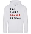 Жіноча толстовка (худі) Eat sleep Diablo repeat Сірий меланж Жіноча толстовка (худі) Eat sleep Diablo repeat Сірий меланж фото