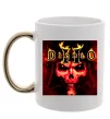 Чашка с цветной ручкой Diablo 2 poster Золото фото