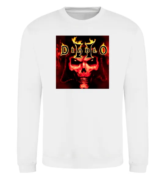 Світшот Diablo 2 poster Білий фото