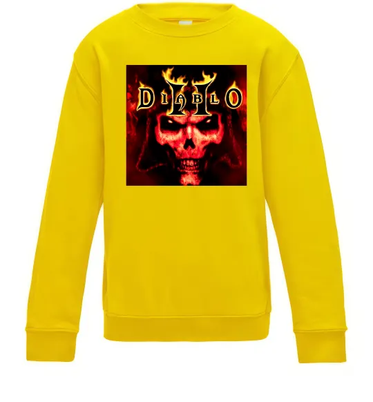 Дитячий світшот Diablo 2 poster Сонячно жовтий фото