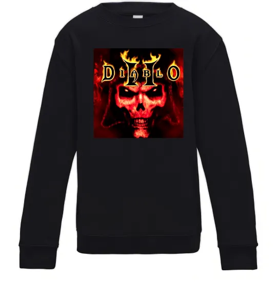 Дитячий світшот Diablo 2 poster Чорний фото