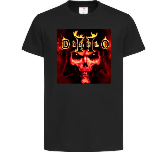 Дитяча футболка Diablo 2 poster Чорний фото