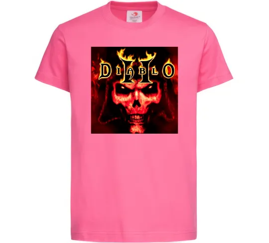 Дитяча футболка Diablo 2 poster Яскраво-рожевий фото