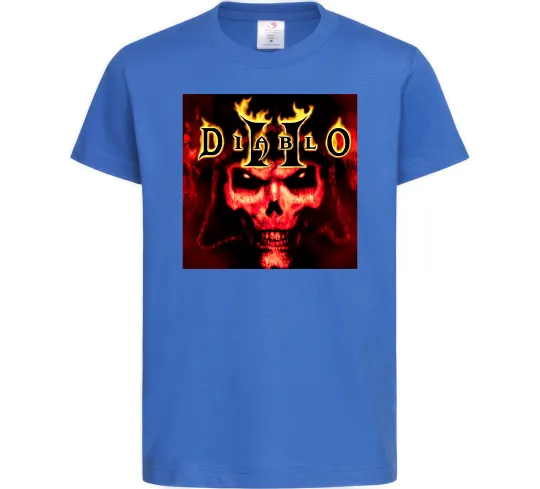 Дитяча футболка Diablo 2 poster Яскраво-синій фото