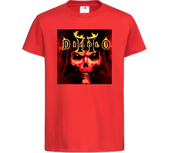 Дитяча футболка Diablo 2 poster Червоний фото