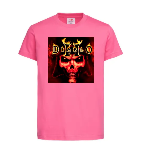 Детская футболка Diablo 2 poster Ярко-розовый фото