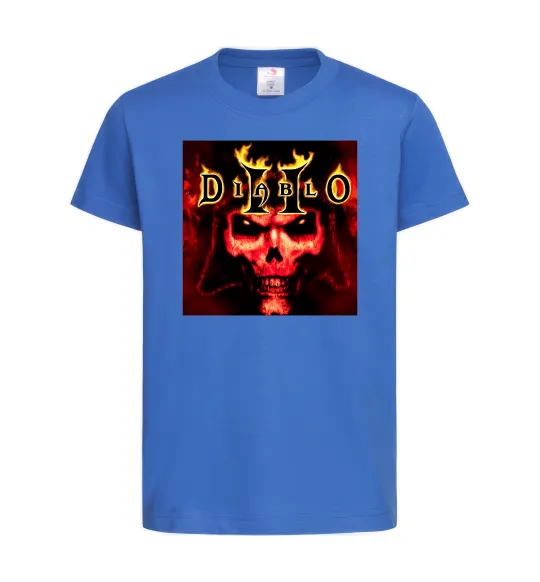 Детская футболка Diablo 2 poster Ярко-синий фото