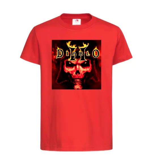 Детская футболка Diablo 2 poster Красный фото