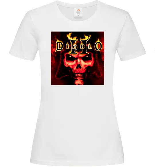 Женская футболка Diablo 2 poster Белый фото