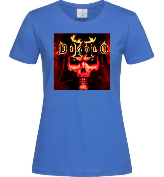 Женская футболка Diablo 2 poster Ярко-синий фото