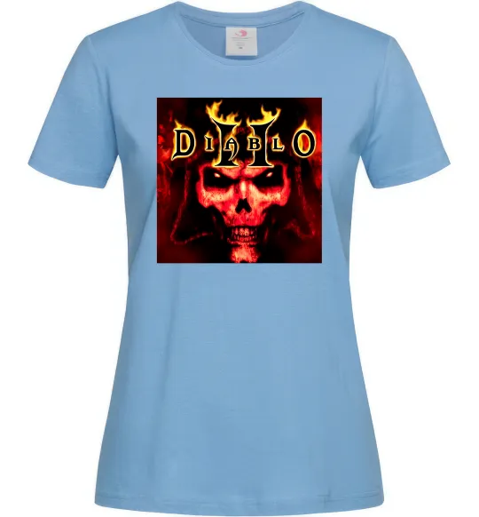 Женская футболка Diablo 2 poster Голубой фото