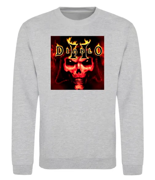 Свитшот Diablo 2 poster Серый меланж фото
