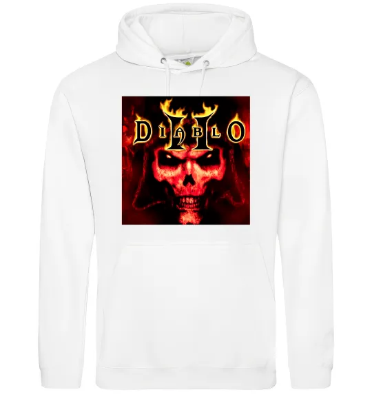 Женская толстовка (худи) Diablo 2 poster Белый фото