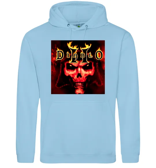 Женская толстовка (худи) Diablo 2 poster Голубой фото