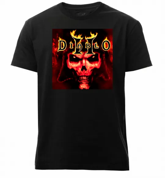 Мужская премиум футболка Diablo 2 poster Черный фото