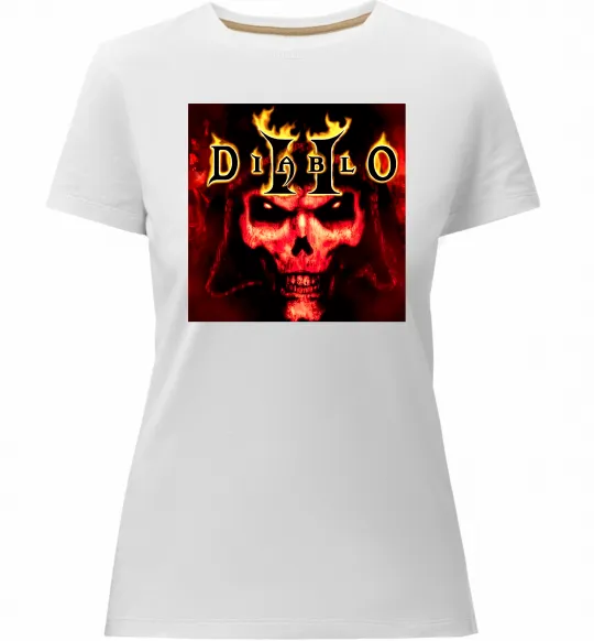 Жіноча преміум футболка Diablo 2 poster Білий фото