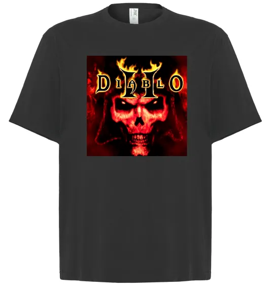 Футболка Оверсайз Diablo 2 poster Чорний фото