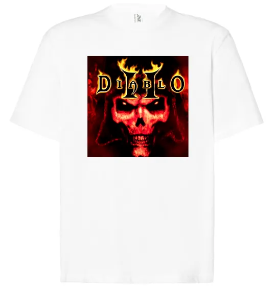 Футболка Оверсайз Diablo 2 poster Білий фото