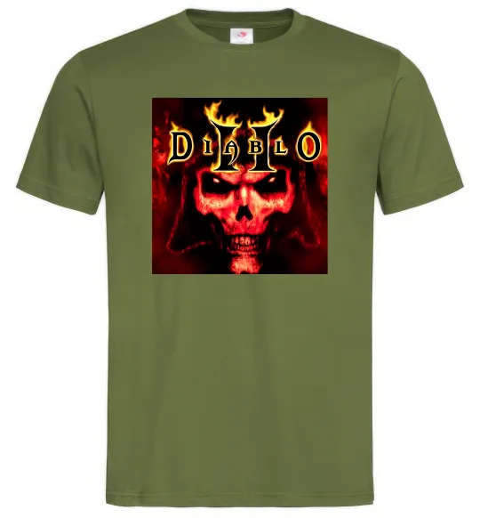 Чоловіча футболка Diablo 2 poster Оливковий фото