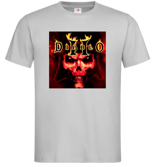 Чоловіча футболка Diablo 2 poster Сірий фото