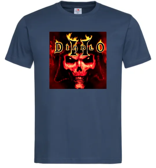 Чоловіча футболка Diablo 2 poster Темно-синій фото
