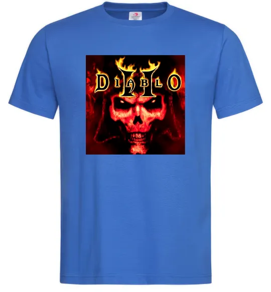 Чоловіча футболка Diablo 2 poster Яскраво-синій фото