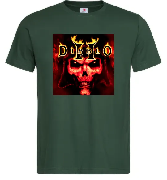 Чоловіча футболка Diablo 2 poster Темно-зелений фото