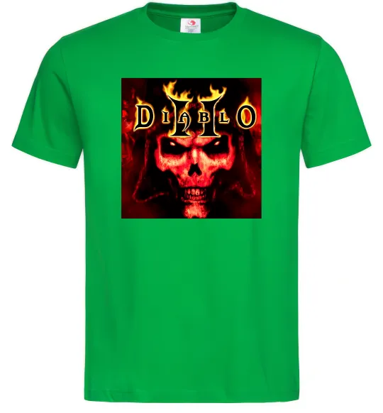Чоловіча футболка Diablo 2 poster Зелений фото