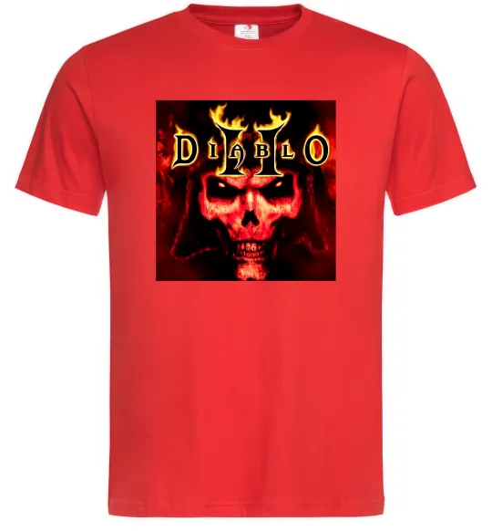 Чоловіча футболка Diablo 2 poster Червоний фото