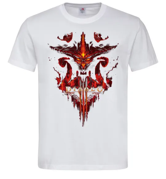 Мужская футболка Diablo 3 Белый фото